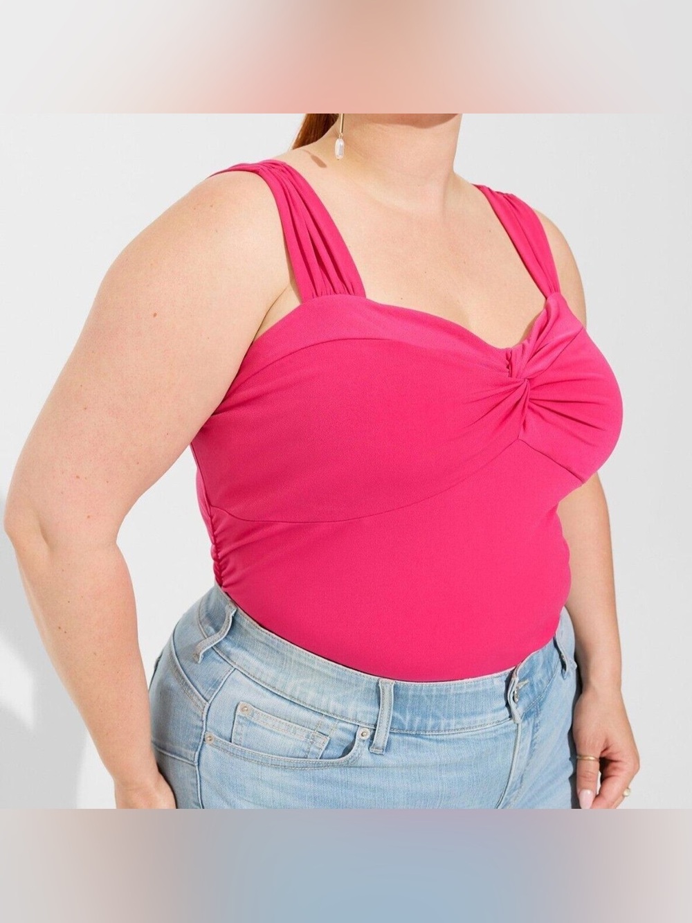 Torrid Studio Knit Sweetheart Twist Top